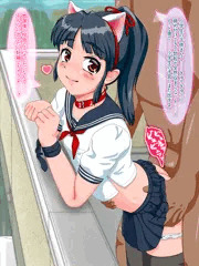 学校のベランダで