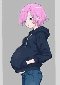 ボテ腹パーカー_夕陽リリ