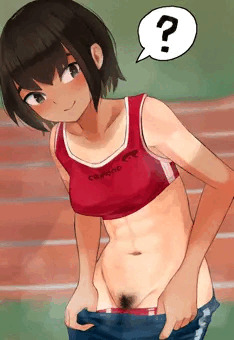 ズボンと一緒に全部おろしちゃった陸上女子
