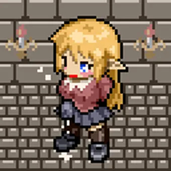 ふたなり長耳着衣勃起