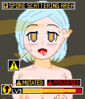 ドット絵　寄生キノコの苗床になる被検体404号