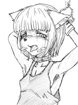 ご主人様の執拗な責めに息も絶え絶えなケモミミちゃん。