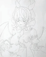 授乳プレイを強要されるラビュリンス嬢。