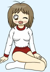 体操着地味子