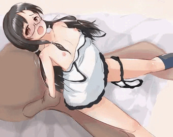まじめめがねちゃんを後ろから
