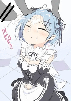 レムのおでこに欲望をぶちまけた