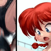 対ムース戦バニー（だったもの）女らんま　猫舌やぶり　冒頭2コマ目