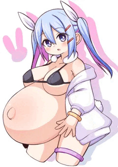 ボテ腹うさ水着