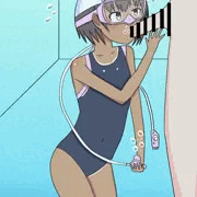 水中で・・・