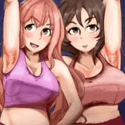 西園寺琴歌　相原雪乃　蒸れ腋射