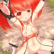 外に連れ出され、お仕置きされるドジっ子メイドです