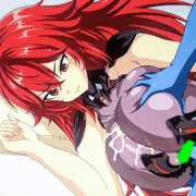 胸部圧力チェック中のニヒリスター姉さん。