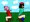 Adeleine & Ribbon Poops Outside 