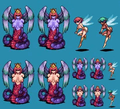 ドット絵でFCメガテン2エロ娘さん達