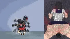 悪夢屋敷・無限牢獄　敵敗北エロシーン基本アニメーション10