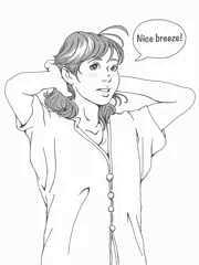 いい風…