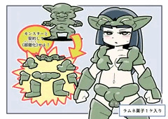 ゴブリンを装備する女の子