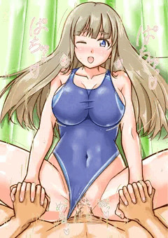 シャワー室でコーチとリズム感のトレーニングをする水泳部女子