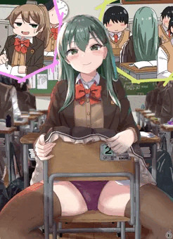 前の席の鈴谷さんがパンツ見せてきて困ってます(照)