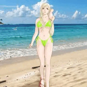 水着を脱ぐギギ