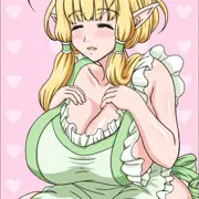【GIF動画】裸エプロンのエルフの服脱がし動画