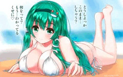水着早苗さんと海5