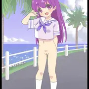 下脱ぎセーラーちゃん露出撮影