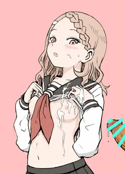 おっぱい見せてくれる北条さんに思わずぶっかけてしまう図