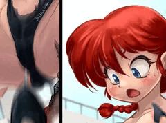 対ムース戦バニー（だったもの）女らんま　猫舌やぶり　冒頭2コマ目