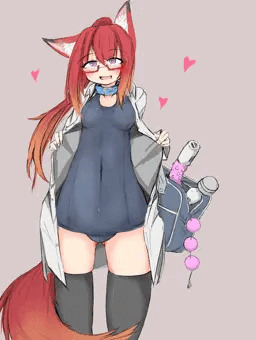 skebより　ポニテ眼鏡獣耳っ娘