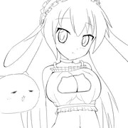 今日のごちうさランジェリーっぱい（線画）