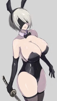 2Bバニーで塗りの練習【落書き】