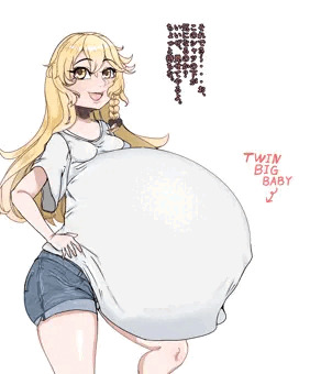skeb 魔理沙双子巨大児臨月