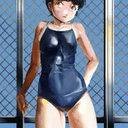 ふたなり娘　スク水