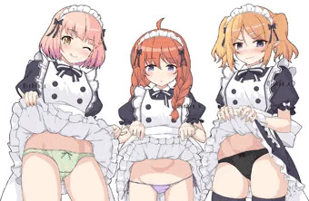 ユニ01 メイドなかよし部たくし上げサービス