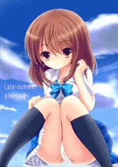 夏の白い雲と白いぱんつと
