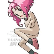 服だけ消去される上に絵柄も90年代になるビームを食らった女の子