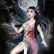 遊郭街の禰󠄀豆子
