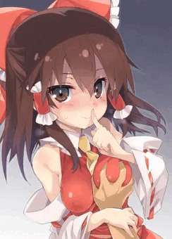 霊夢さんはみんなには内緒でおっぱい触らせてくれる