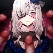 ゴスロリskyさんに顔面ぶっかけ