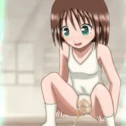 白スク水おしっこおもらし