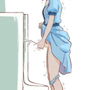ふたくぼトイレ射精
