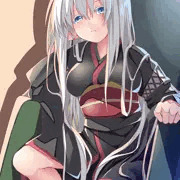 白髪でケモミミな娘