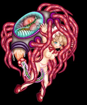未知の生物の苗床にされる少女2