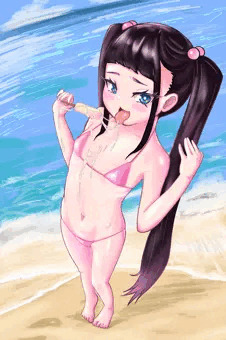 海でアイス