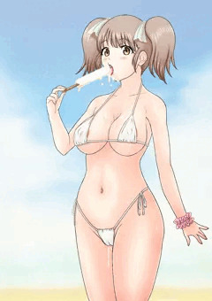 アイスペロペロ娘