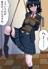 ダウナー系制服女子の緊縛反応