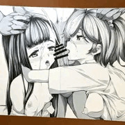 夜の落書き27　負けヒロイン温水佳樹x小鞠知花2枚セット