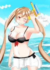 【艦これ差分】水着村雨