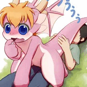ロリドラちゃん尻尾吸い